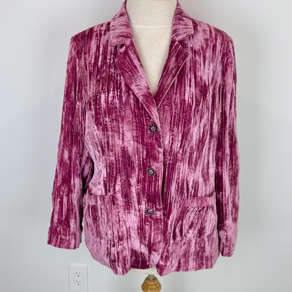 MXM pink velvet blazer - Picture 2 of 8